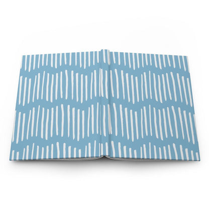 Sky Blue | Blue Striped Hardcover Notebook - Departures Print Shop