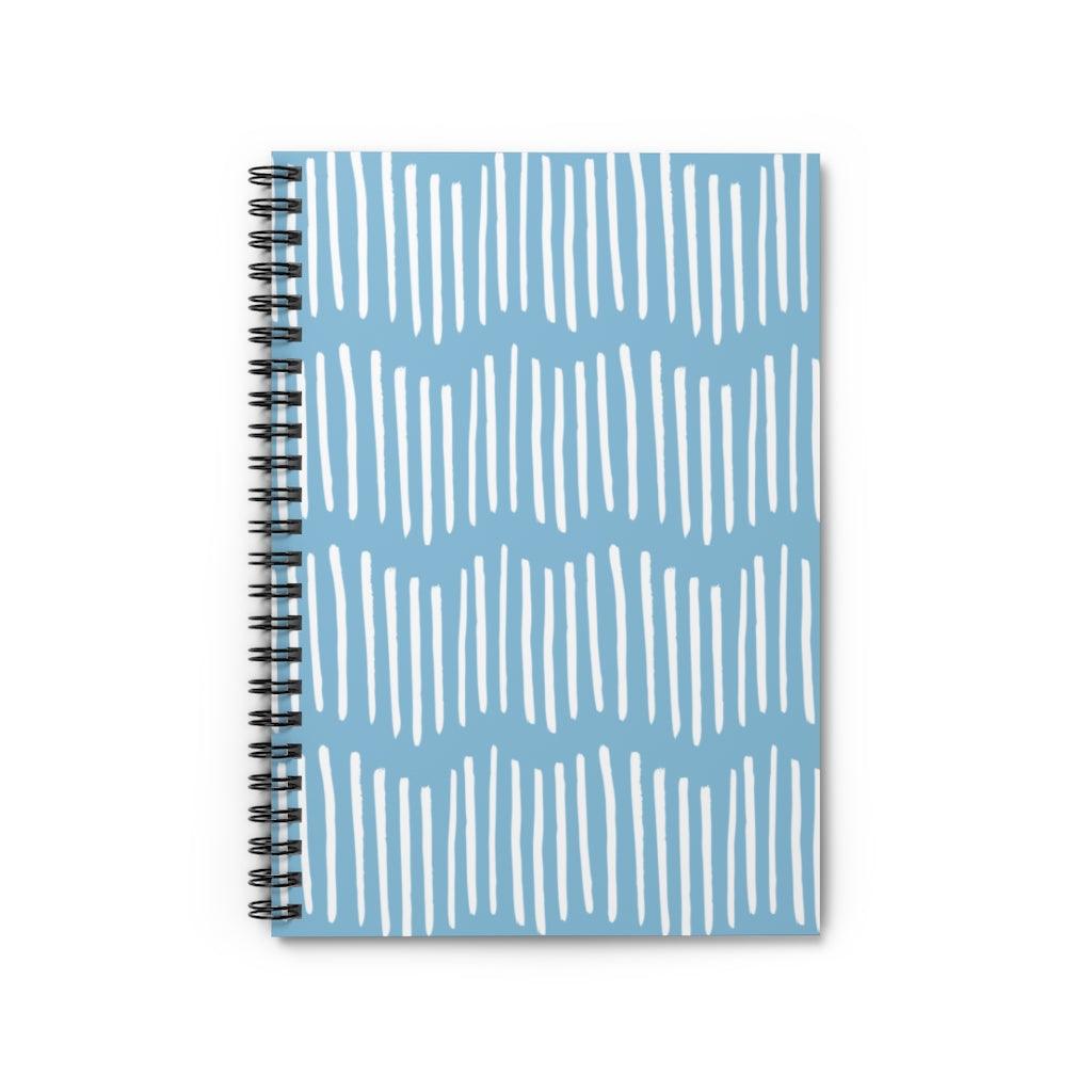 Sky Blue | Geometric Print Spiral Notebook - Departures Print Shop