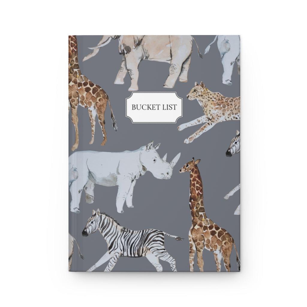 Tanzania Bucket List | Animal Print Notebook - Departures Print Shop
