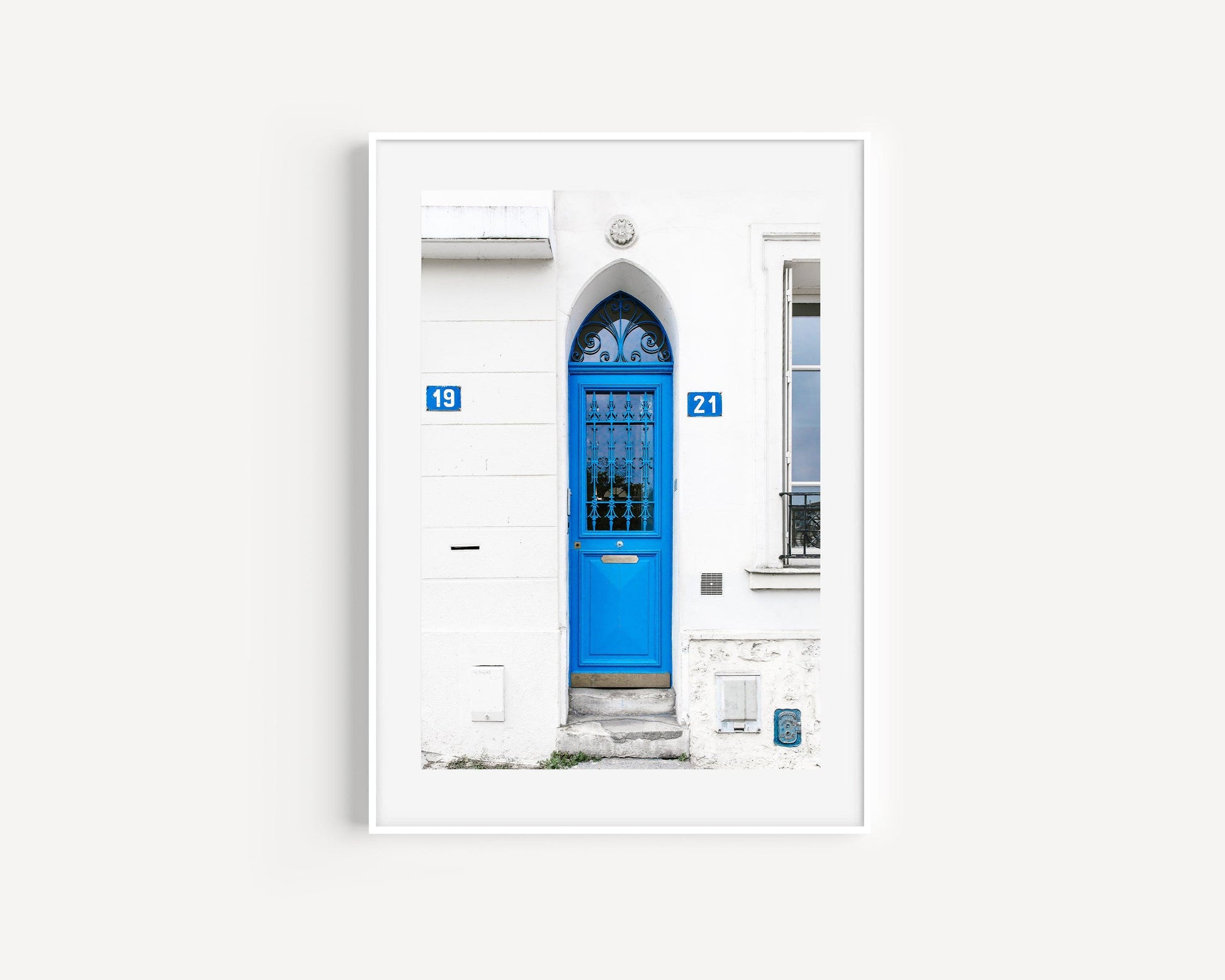 Vivid Blue Paris Door | Paris Print - Departures Print Shop